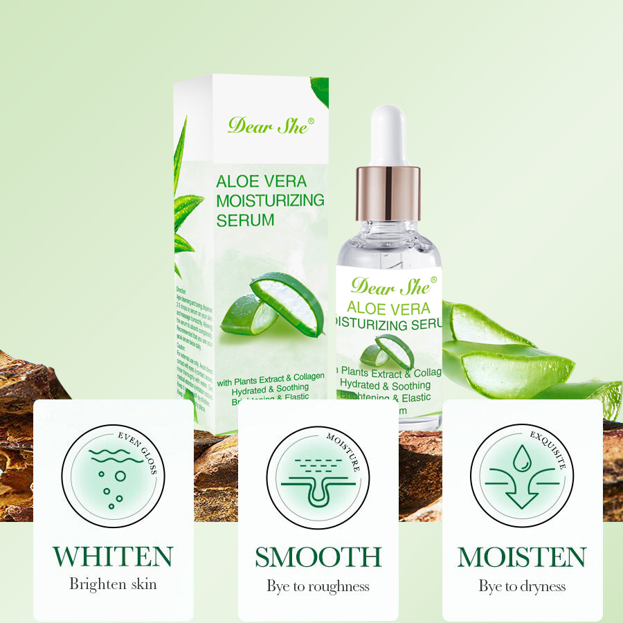 DEAR SHE Aloe Vera Facial Essence Highly Effective Hydrating and Moisturizing Skin Care Water details Picture