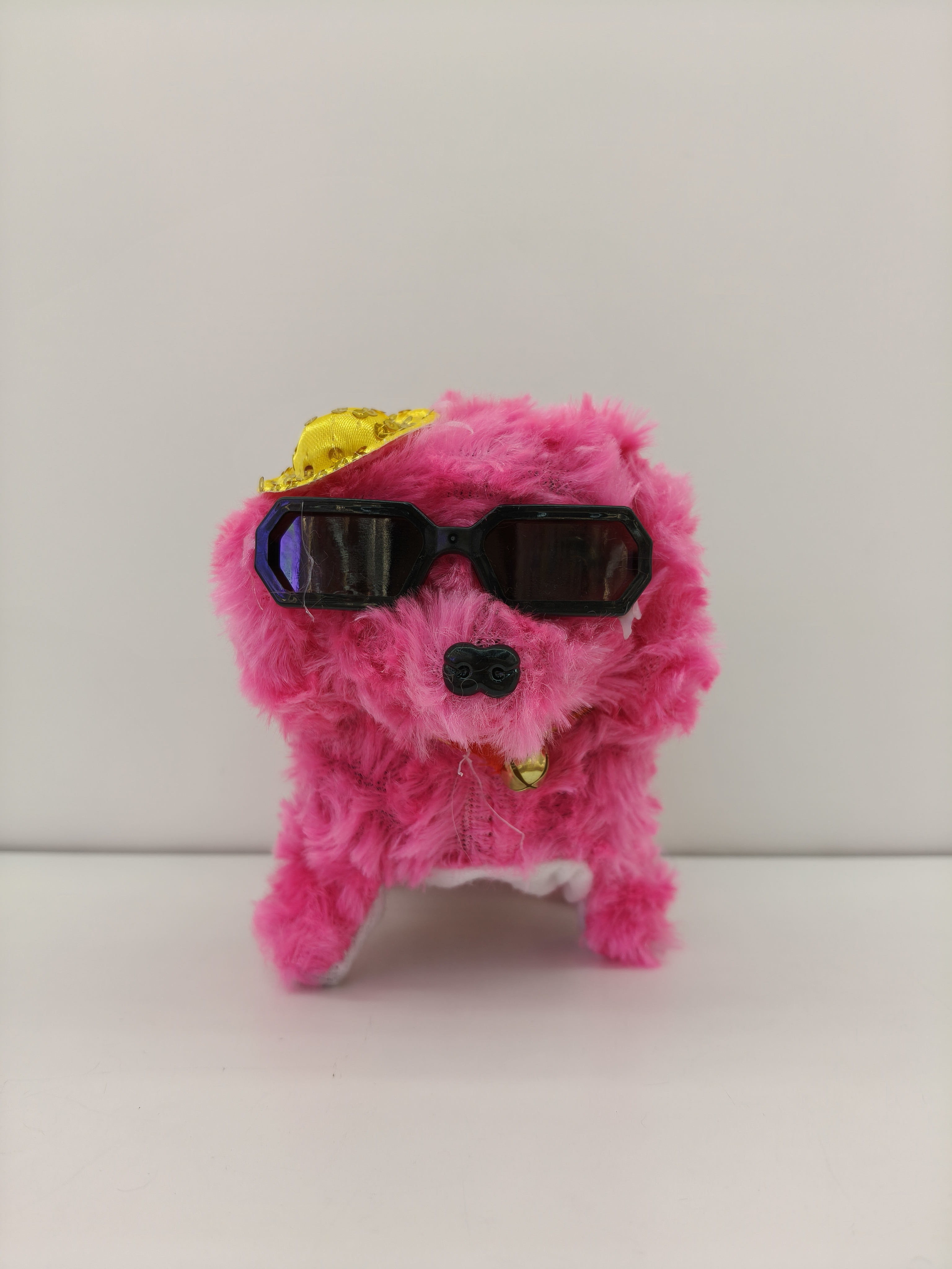 Sunglasses, hat, dog, plush puppy doll, a cute toy puppy that can walk and bark Application Scenario