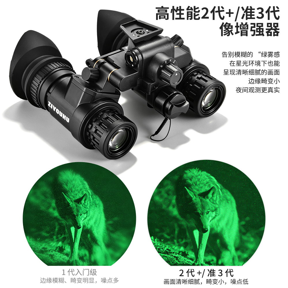 Black head-mounted micro-light night vision device, low-light high-definition night vision outdoor patrol equipment Specification image