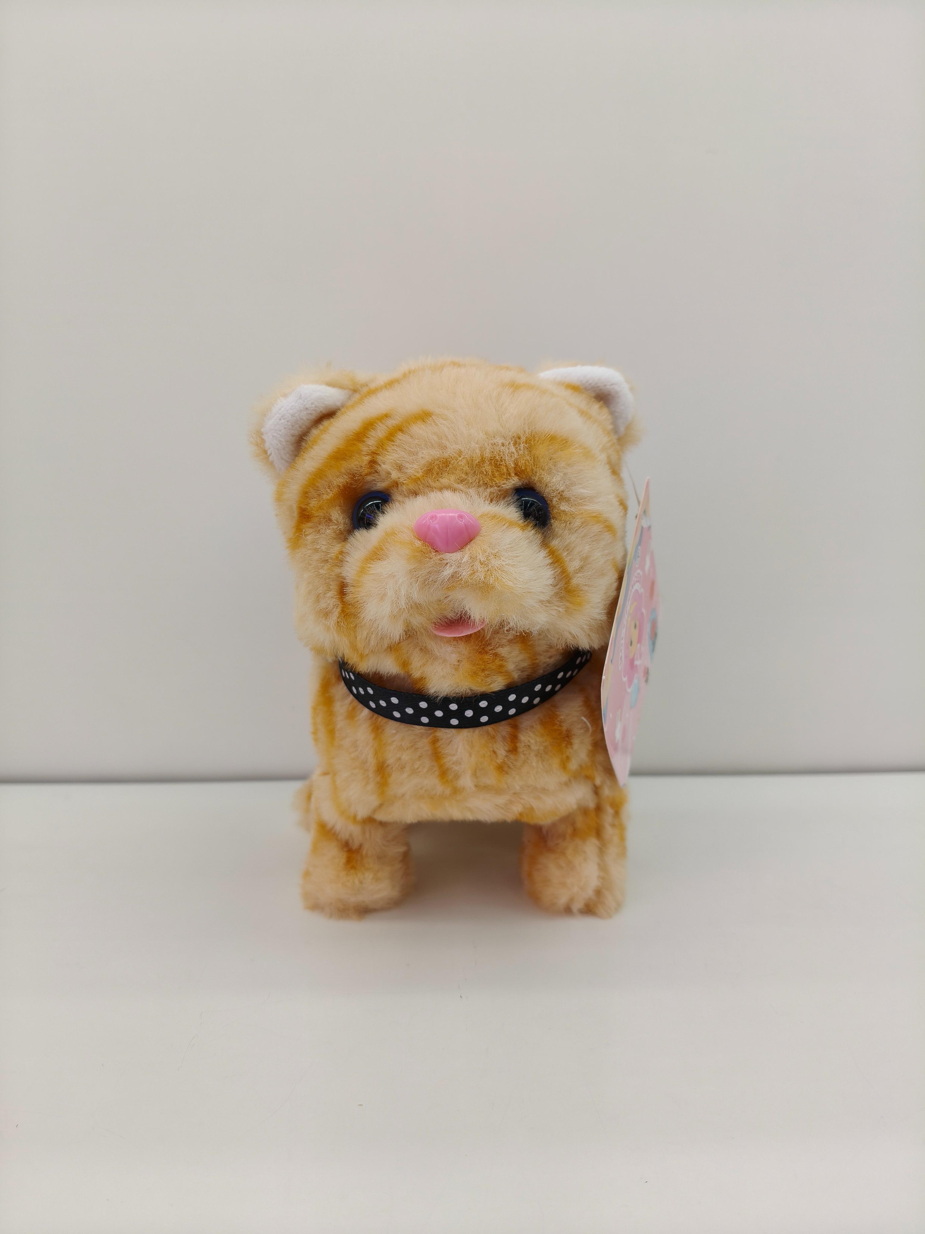 A collar cat plush puppy doll, a cute toy puppy that can walk and bark Item Picture