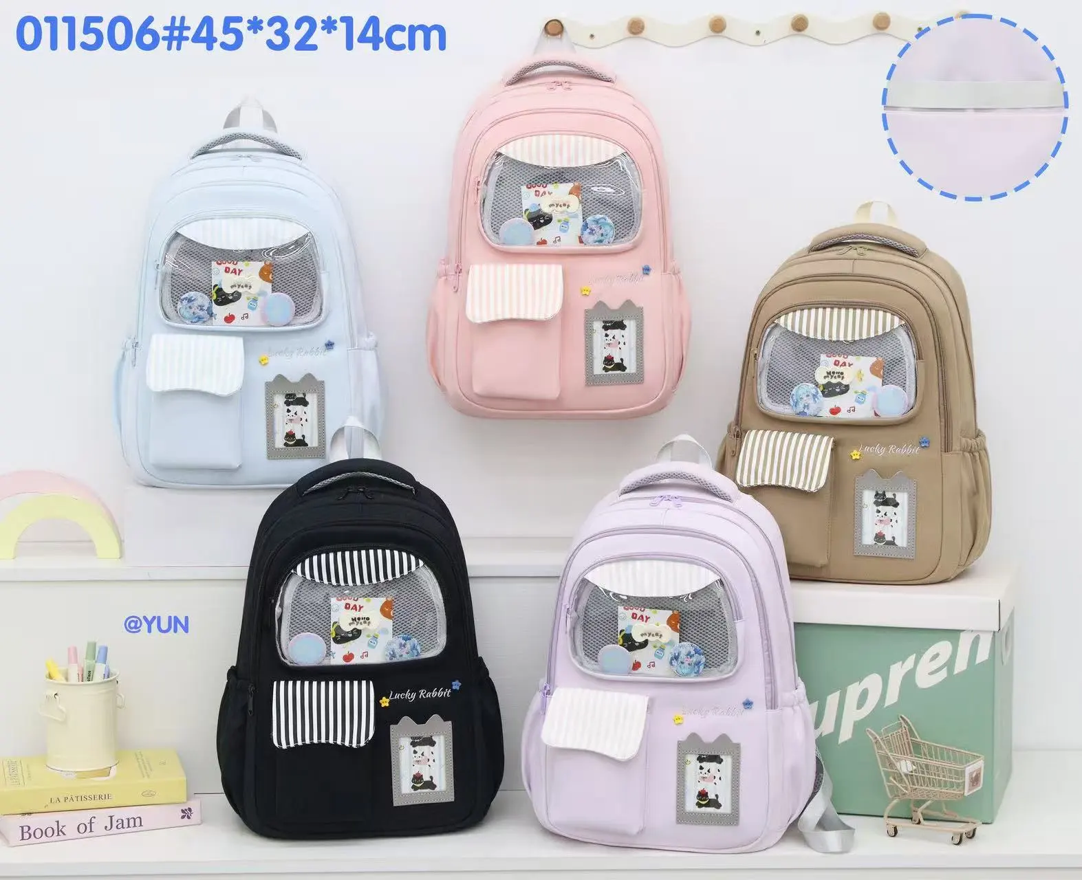 Wear-resistant Oxford fabric men's and women's backpacks, travel outdoor student schoolbags, cross-border bags detail image 8