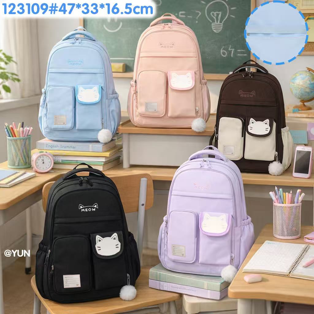 Wear-resistant Oxford fabric men's and women's backpacks, travel outdoor student schoolbags, cross-border bags detail image 9