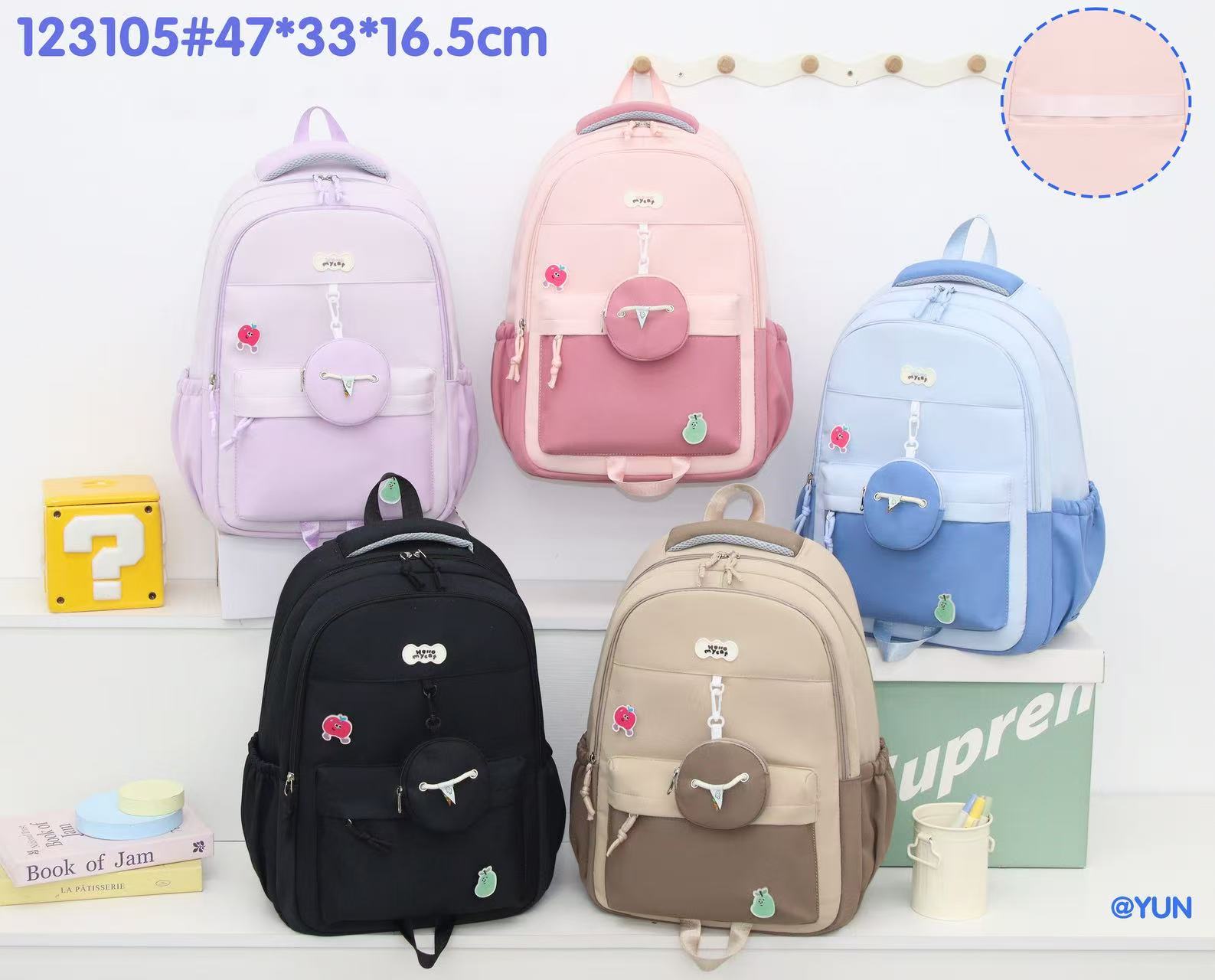 Wear-resistant Oxford fabric men's and women's backpacks, travel outdoor student schoolbags, cross-border bags detail image 10