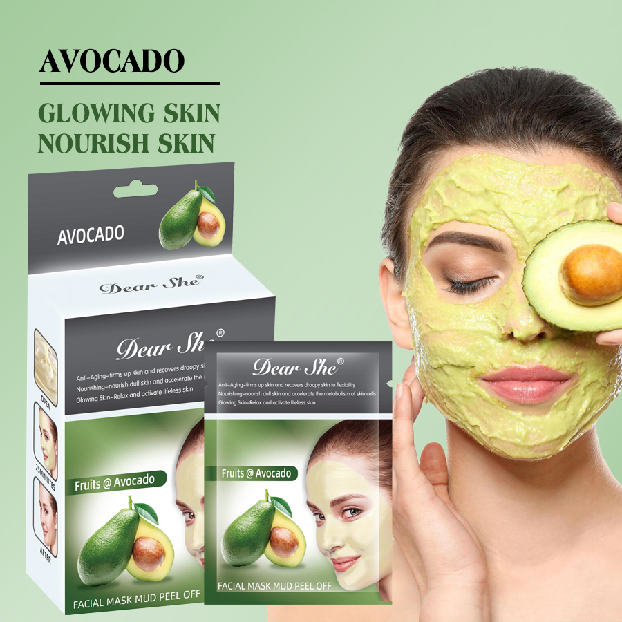 DEAR SHE Fruit Avocado Deep Cleansing, Moisturizing, Blackhead Removal, Smooth Facial Skin Peel-off Mask