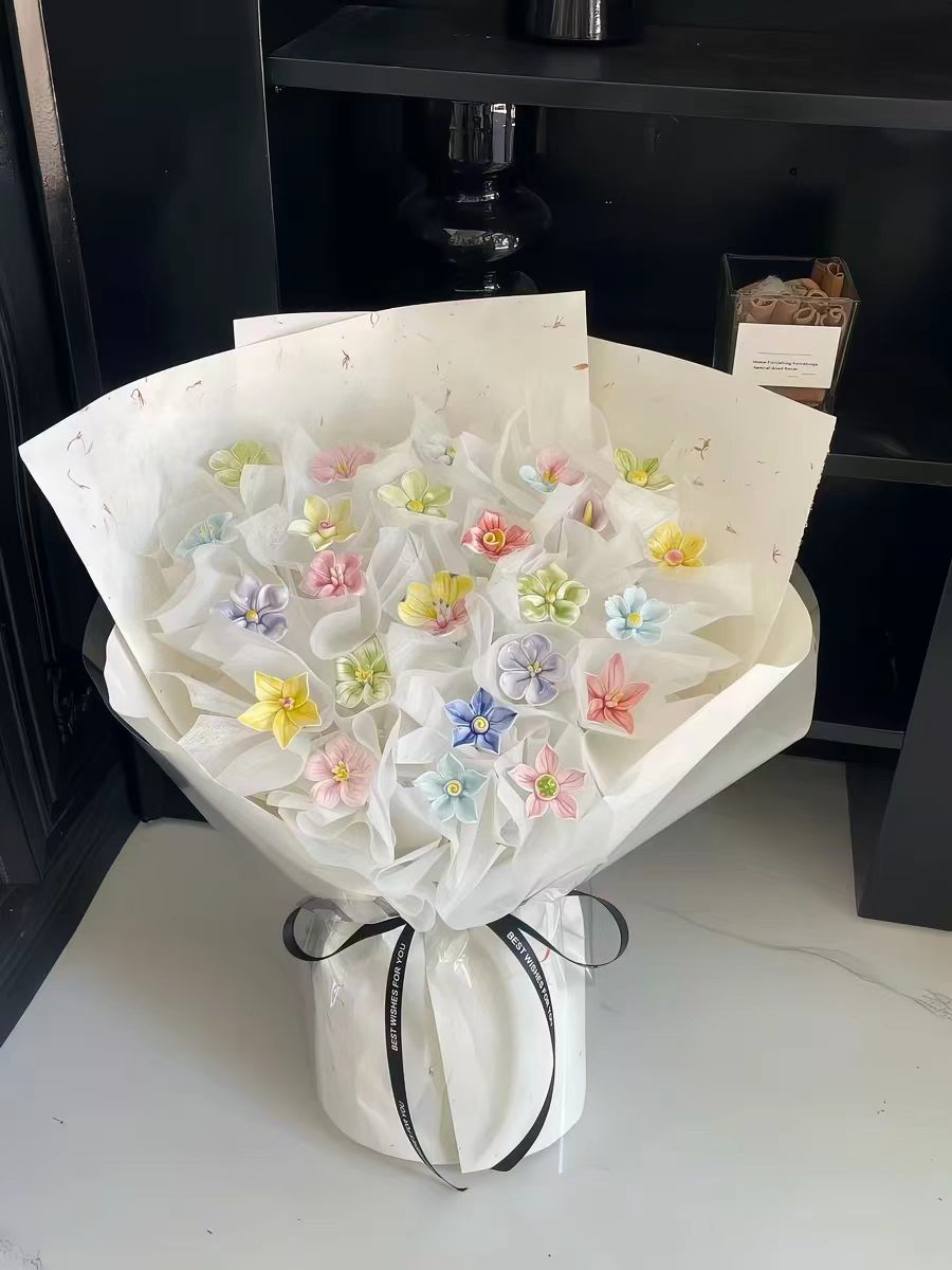 景德镇浮雕陶瓷杯陶瓷花瓶工艺品礼品陶瓷花单花永不凋谢的花陶瓷单花陶瓷摆件花艺术花陶瓷花束双花工艺品景德镇陶瓷花详情图5