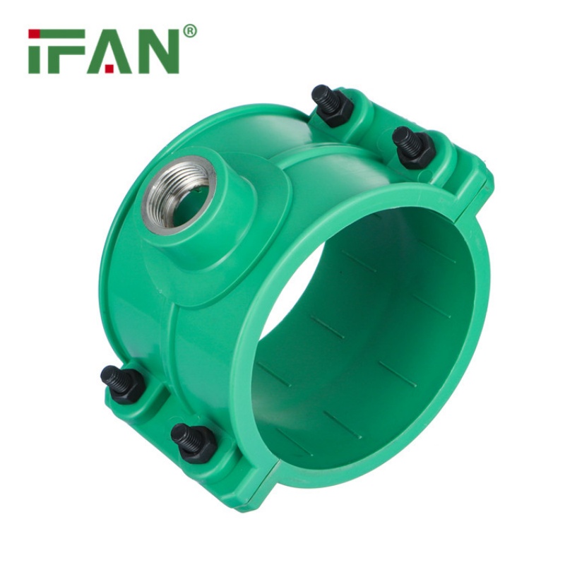 Factory Direct Green PP Saddle Pipe Clamp Polypropylene  Application Scenario