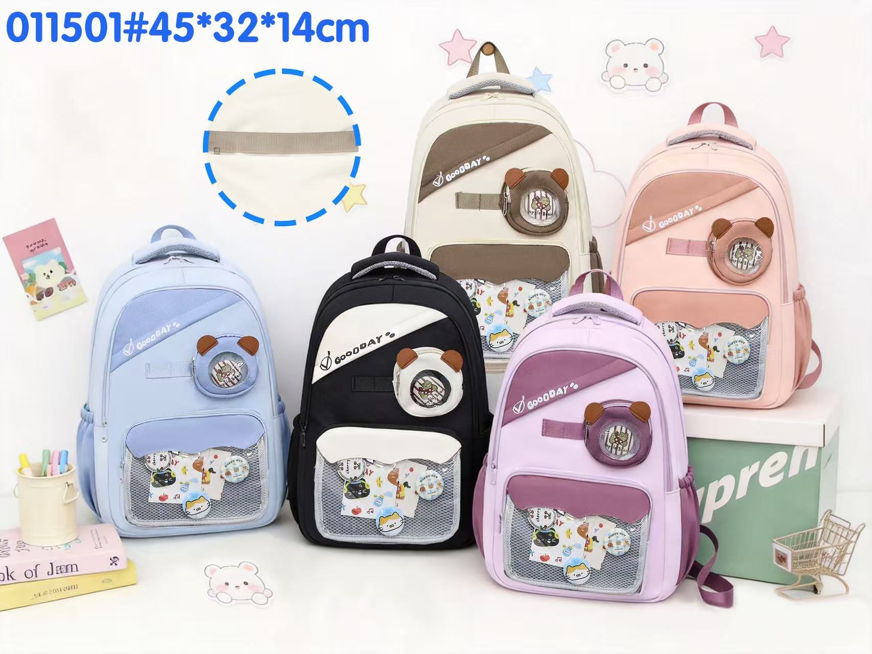Wear-resistant Oxford fabric men's and women's backpacks, travel outdoor student schoolbags, cross-border bags detail image 7