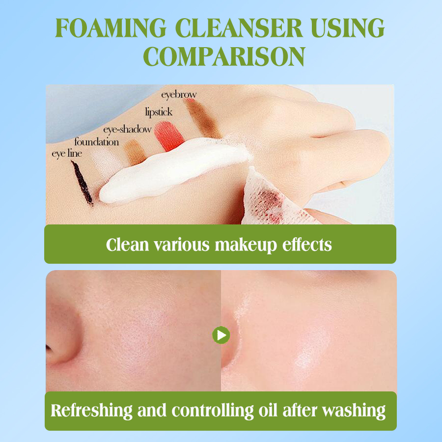 DEAR SHE Factory Cross-border Best-selling Plant Essence Licorice Root Two-in-One Facial Cleanser, Makeup Remover Bubble Facial Cleanser Item Picture