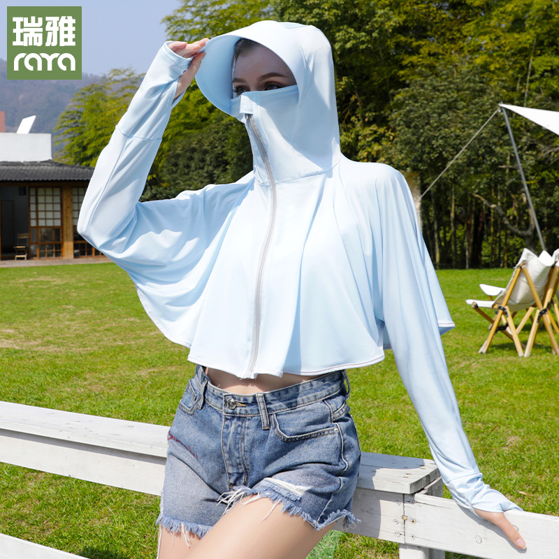 2025新款防晒衣女夏季骑行防晒透气防晒衫开车遮阳披肩防晒服