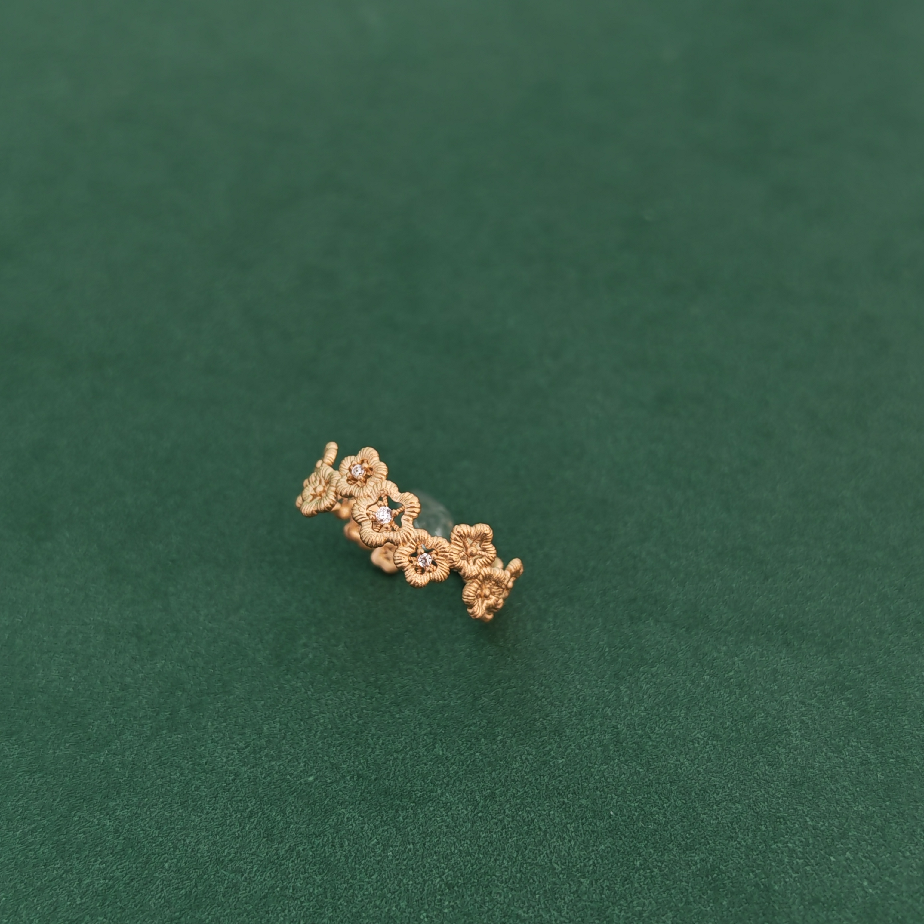 APOTIE欧珀谛镂空玫瑰花蕾丝温柔s925银饰开扣戒指花间意流行饰品可批发详情2