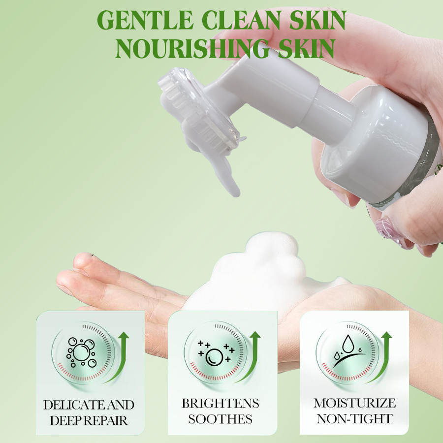 DEAR SHE Aloe Vera Essence Cleansing Mousse Foaming Facial Cleanser - A Daily Essential for cleansing and moisturizing Specification image