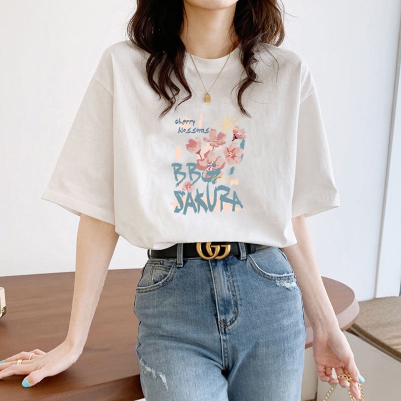 夏季女装短袖t恤女2026年新款白色内搭韩版宽松半袖上衣ins潮