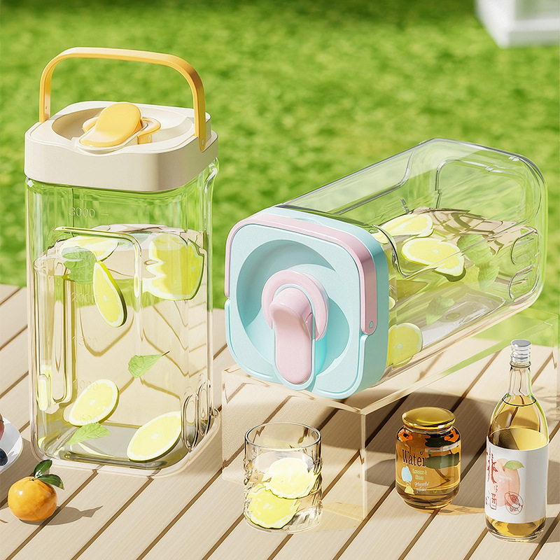 Portable refrigerator cold water bottle, high appearance level, large capacity household fruit tea cold water bottle, juice beverage bucket, cold extraction pot detail image 2