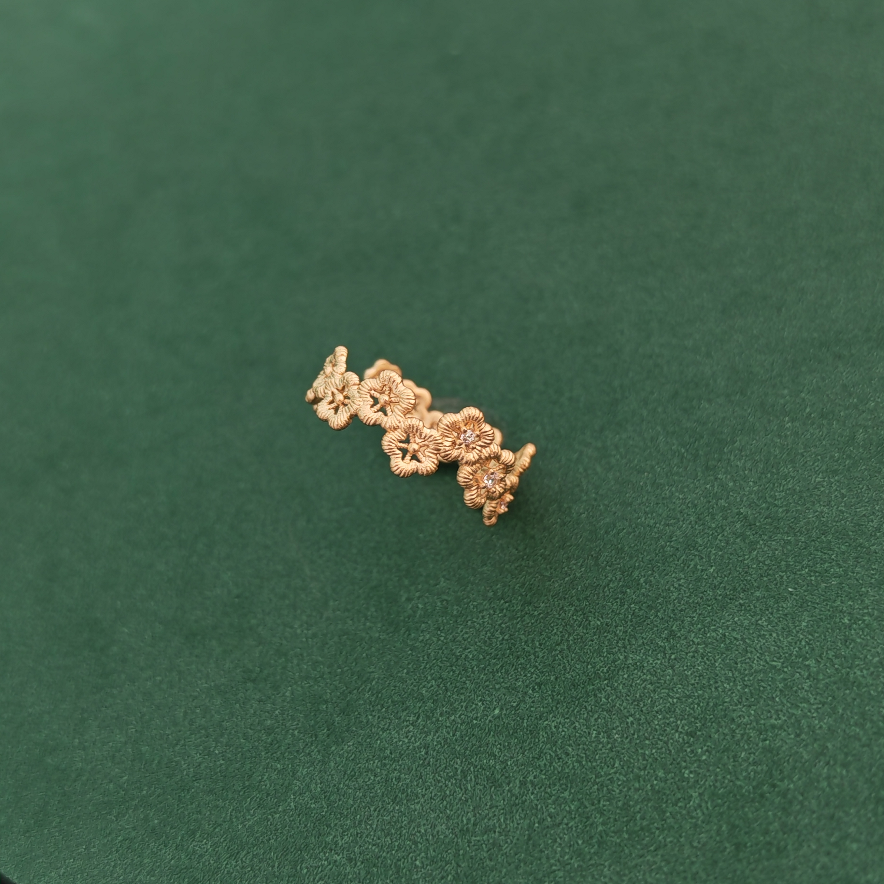 APOTIE欧珀谛镂空玫瑰花蕾丝温柔s925银饰开扣戒指花间意流行饰品可批发详情1