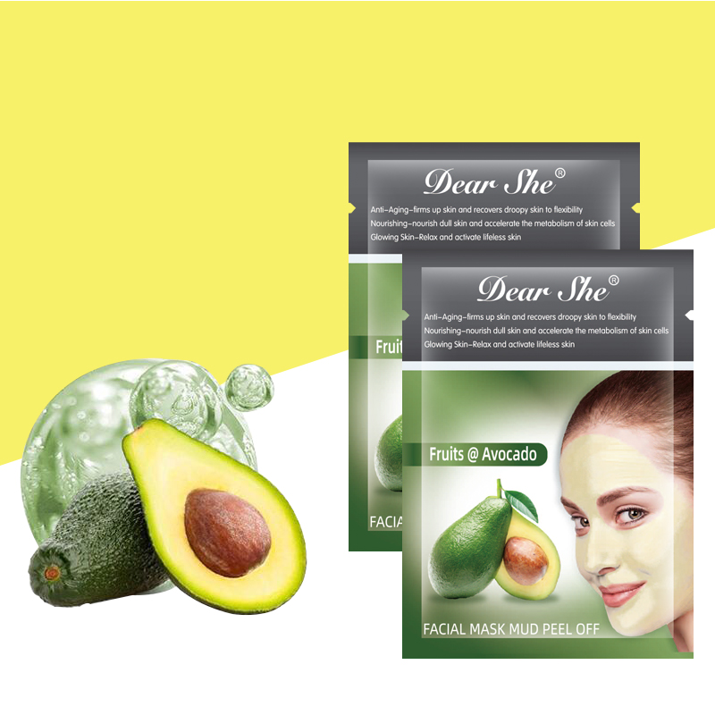DEAR SHE Fruit Avocado Deep Cleansing, Moisturizing, Blackhead Removal, Smooth Facial Skin Peel-off Mask details Picture