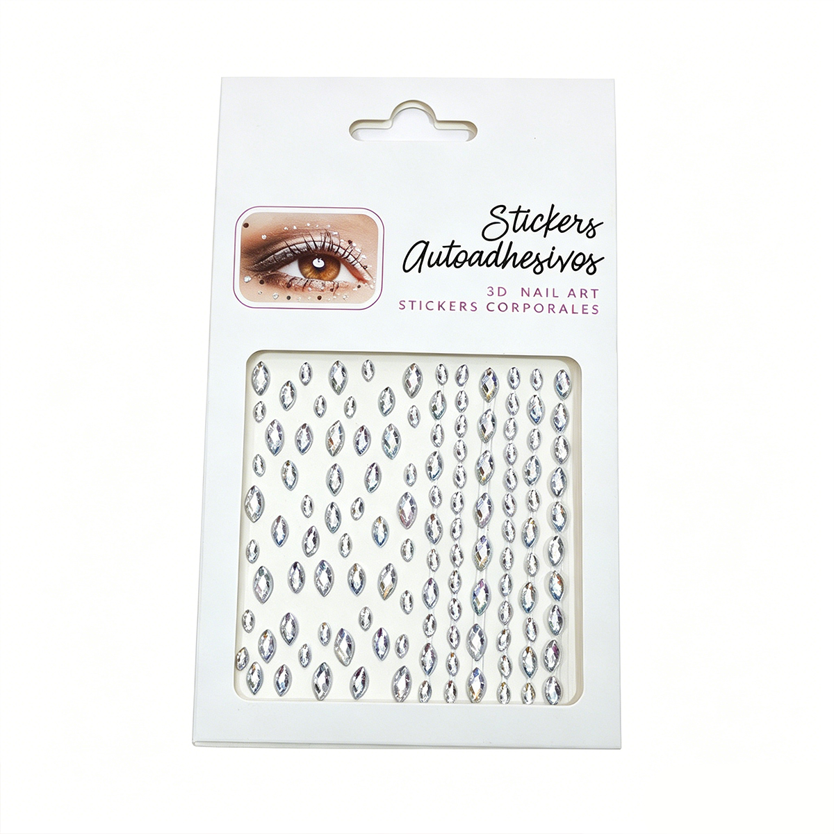 Cross-border colorful face stickers, accessories, facial stickers, diamond stickers, children's performance makeup, makeup stickers, brow pads, face stickers, decorations Item Picture