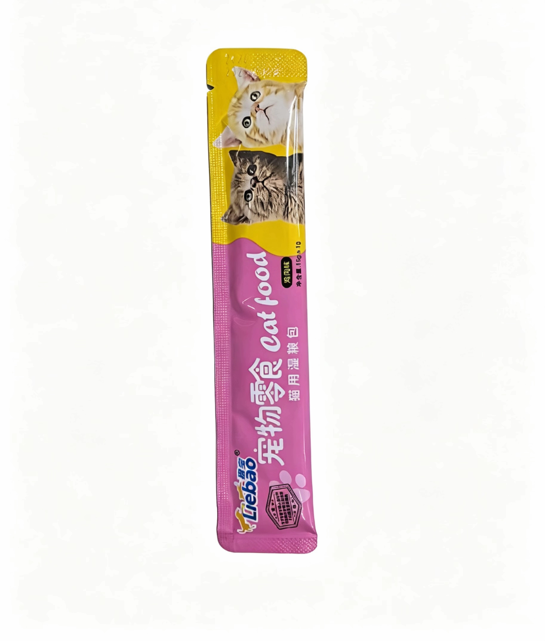 Factory direct delivery cat snacks, high-meat main food, cat strips, nutritious pet wet food, chicken, cod, tuna, three-flavor cat snack bars, pet food Specification image