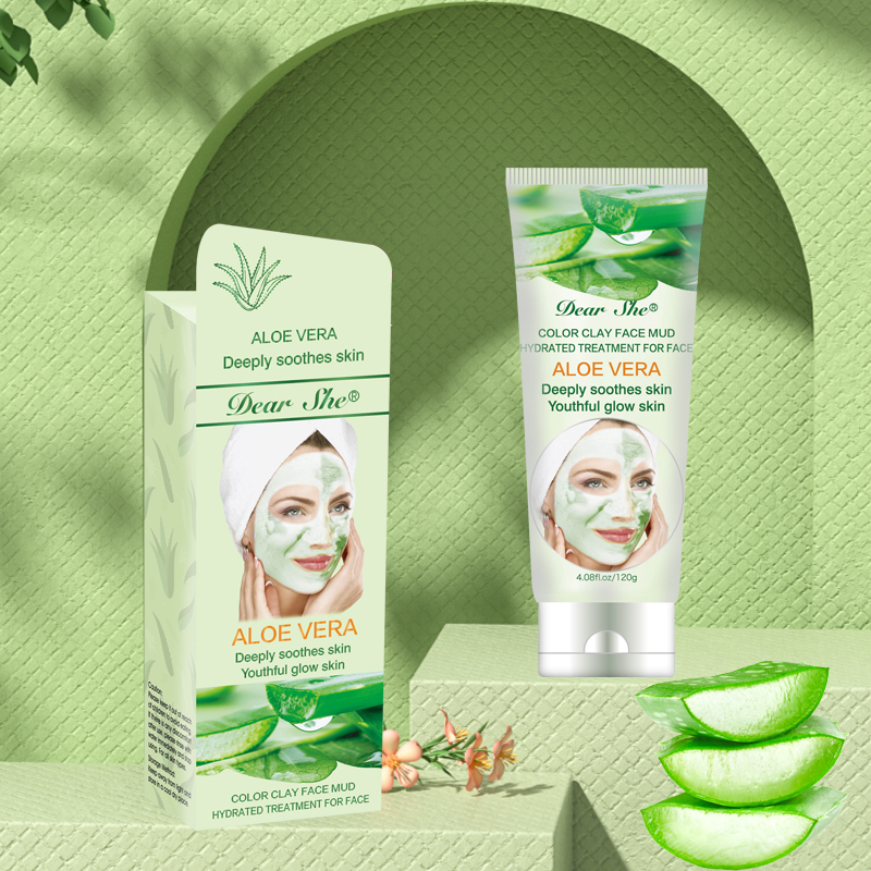 DEAR SHE Aloe Vera Essence Clay Cleansing Mask Moisturizes, Repairs, Removes Blackheads, Cleans pores, Factory customized details Picture