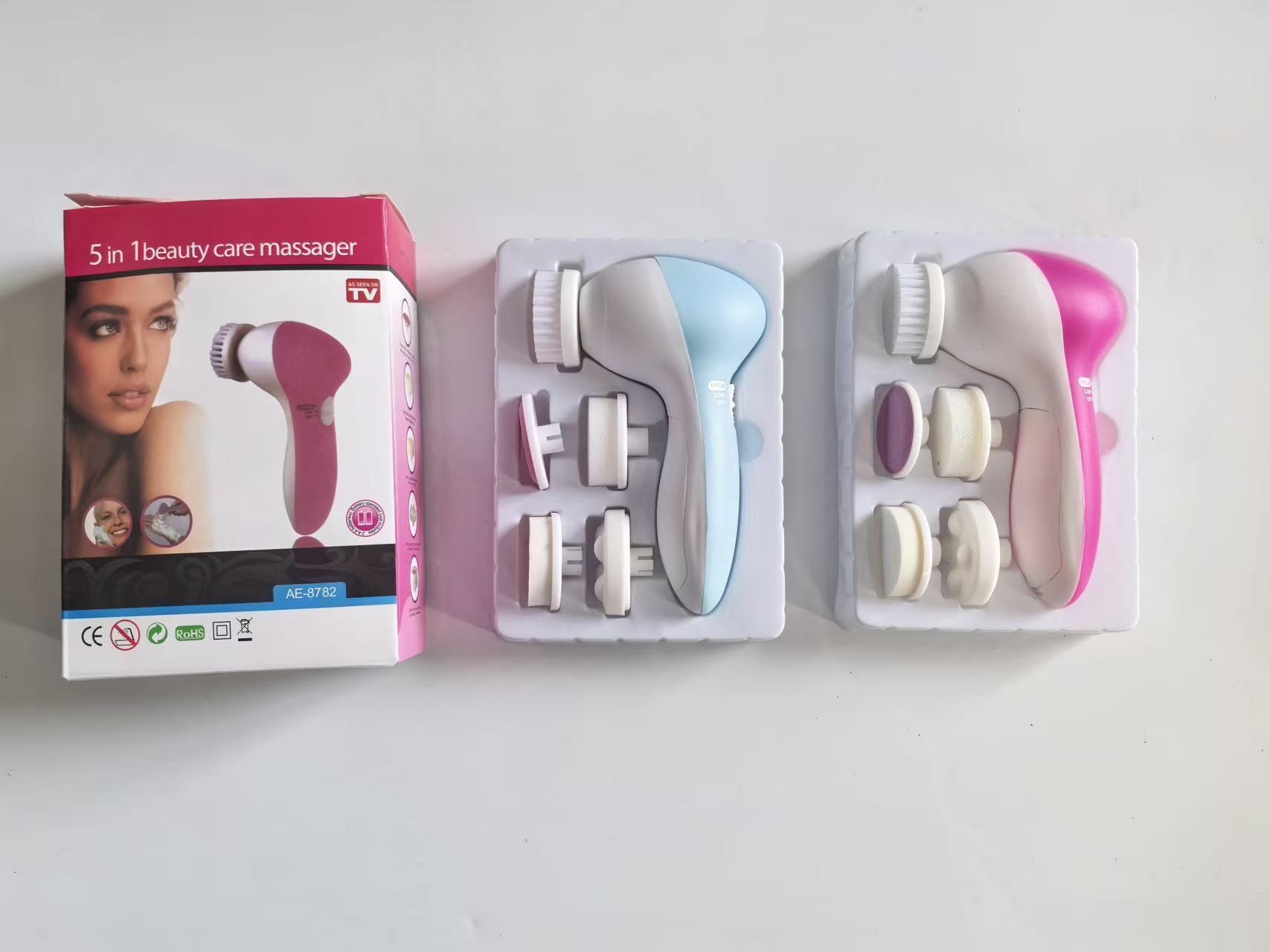 Five-in-one electric facial cleanser, facial cleansing device, facial cleaner, blackhead and pore cleaning instrument, facial massage brush details Picture