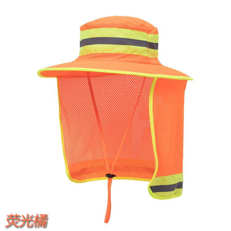 Cleaning and sanitation workers' hats, garden, road, property management sun hats, summer sun protection and shading reflective hats, outdoor fisherman hats, summer outdoor sun protection hats, sanitation hats, night reflective fisherman hats, men's and women's sun protection and UV protection fishing hats details Picture