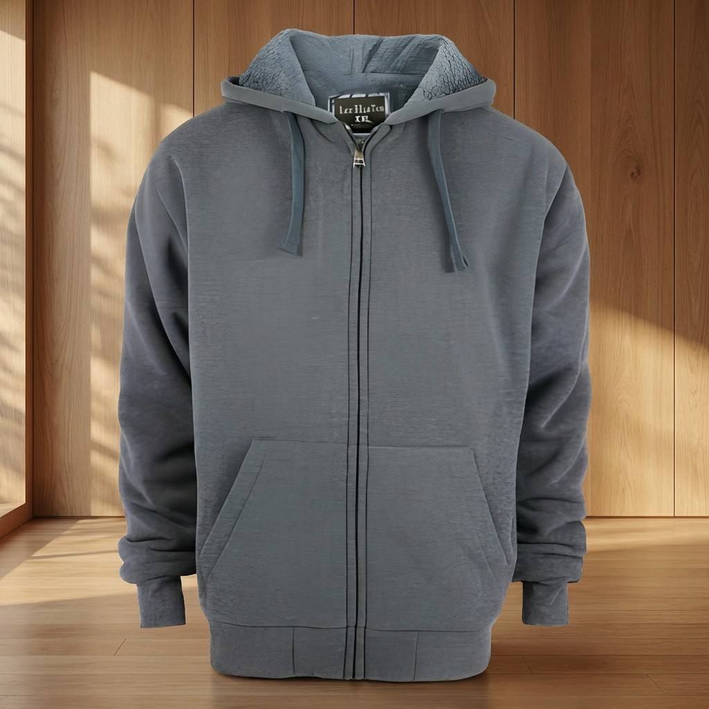 Wholesale men's zippered, fleece hooded sweatshirts with sportswear, warmth and casual style in Europe and America for the 2026 autumn and winter season