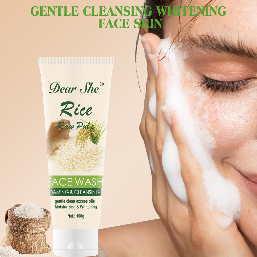 DEAR SHE Rice Skin Care Essence Facial Cleanser Repairs, hydrates, nourishes and cleanses facial skin Factory direct sales Application Scenario