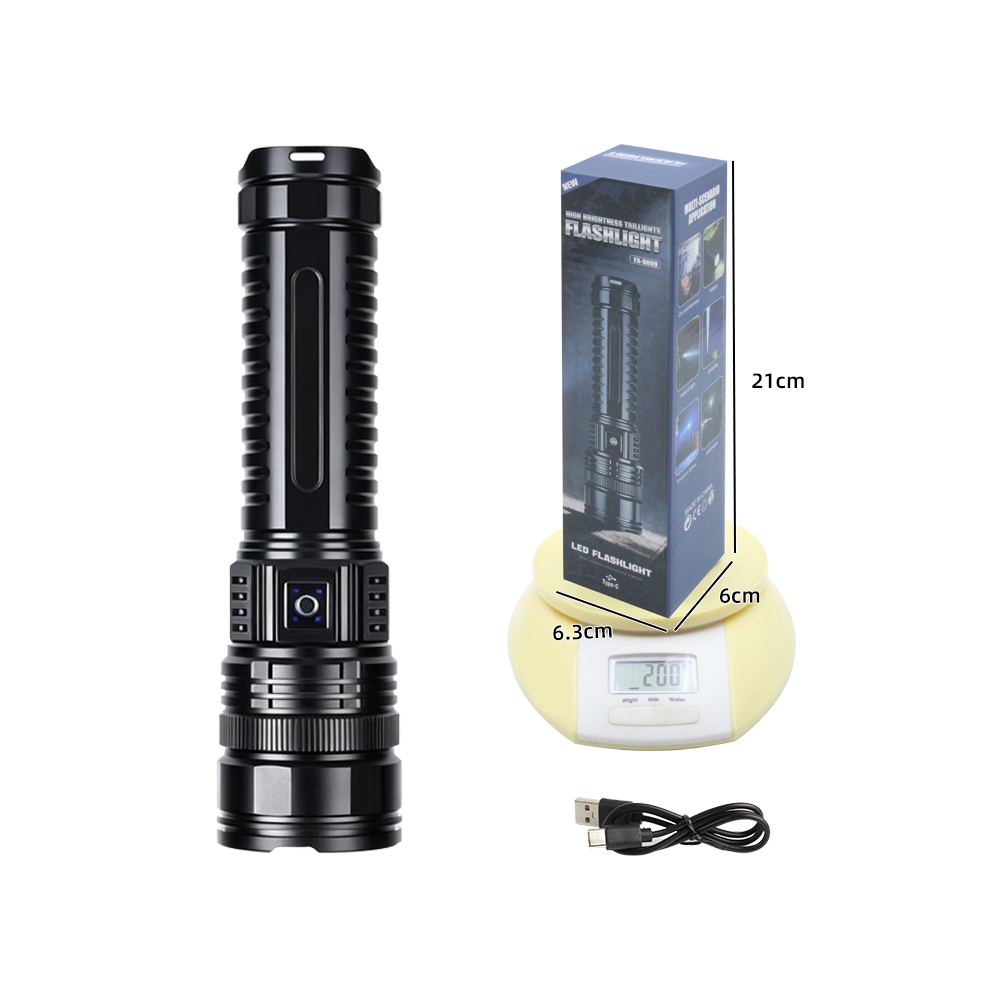 KINSACH work light, white laser high-intensity flashlight, multi-functional emergency lighting portable flashlight Specification image