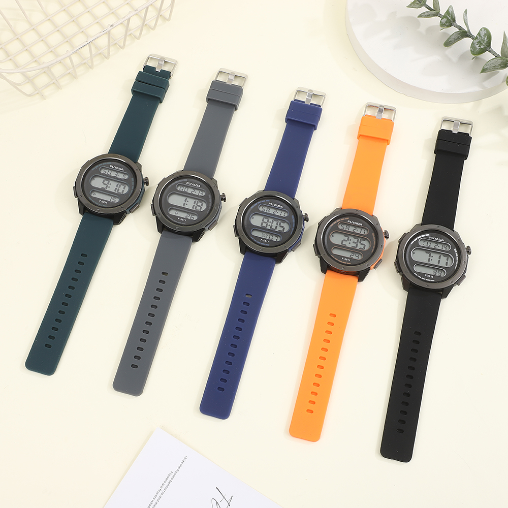 FUYADA's multi-functional electronic watch with luminous alarm clock is a high-quality waterproof electronic watch with a silicone strap and a skin-friendly alloy case. It is durable, shock-resistant and features a cool sporty style