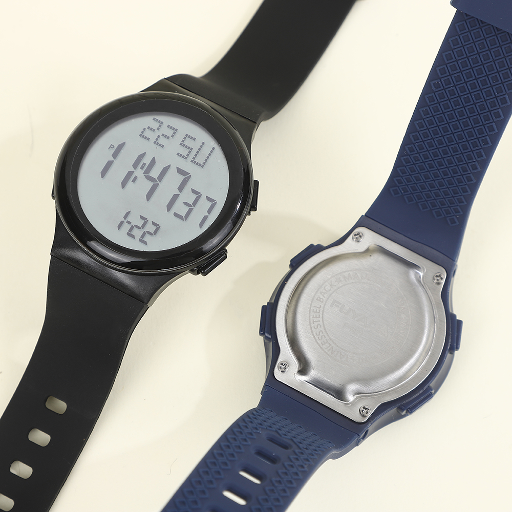 FUYADA high-quality waterproof electronic watch, large dial, clear digital display, student sports electronic watch, luminous alarm clock, multi-functional electronic watch, fashionable and versatile, sporty campus style Specification image