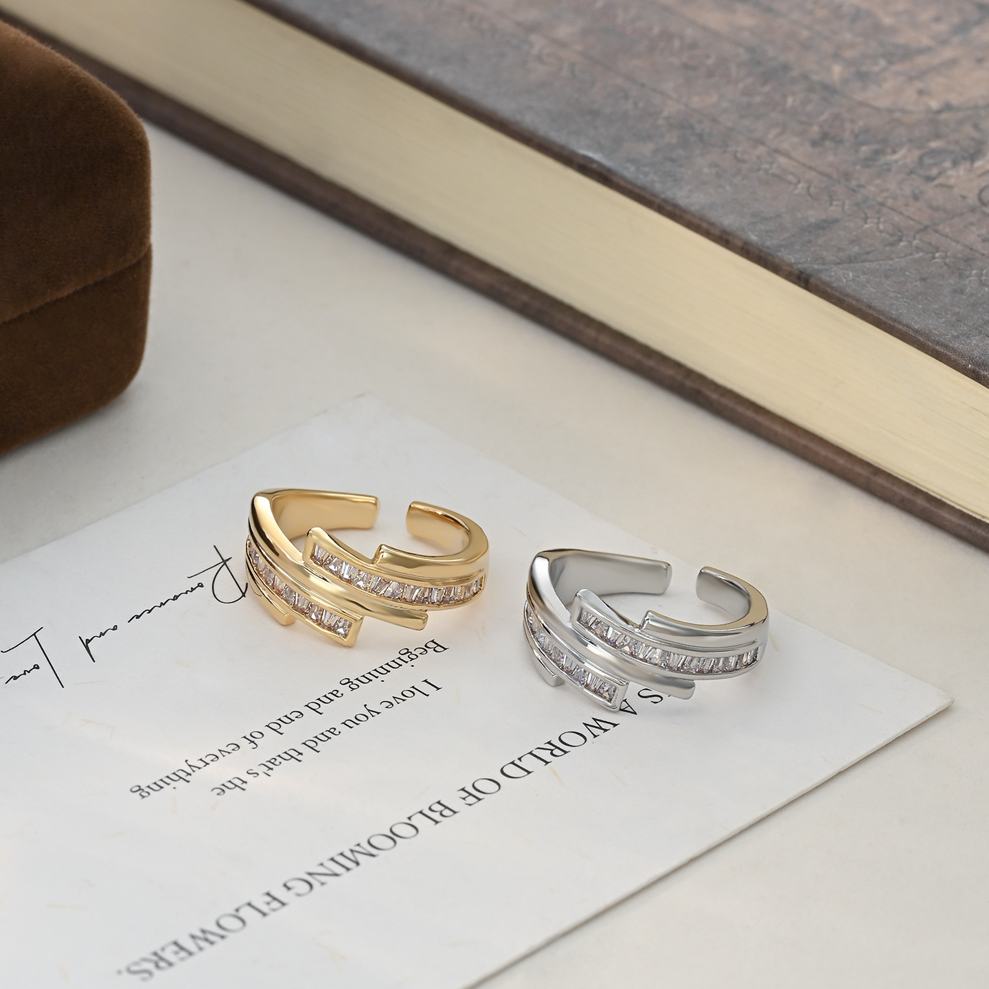 2026 New niche and unique geometric ring, simple and versatile index finger ring, a daily versatile choice