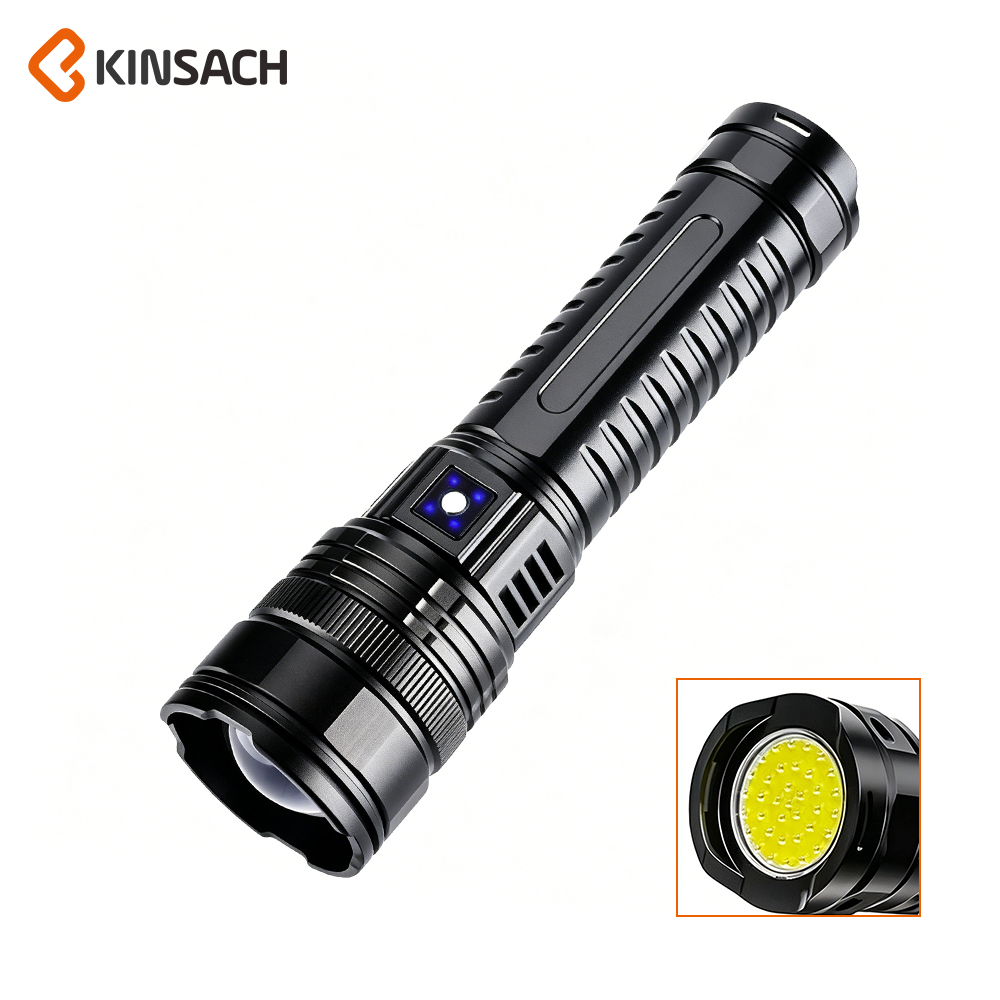 KINSACH work light, white laser high-intensity flashlight, multi-functional emergency lighting portable flashlight