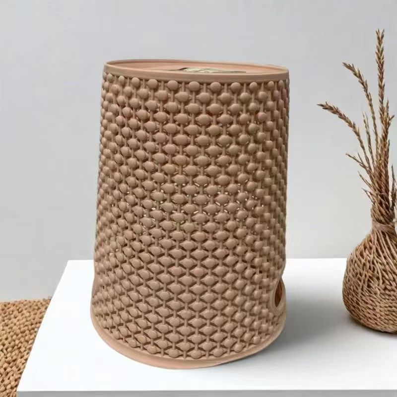 White hollowed-out paper rope woven storage basket, baby hand-held basket, plastic basket Application Scenario