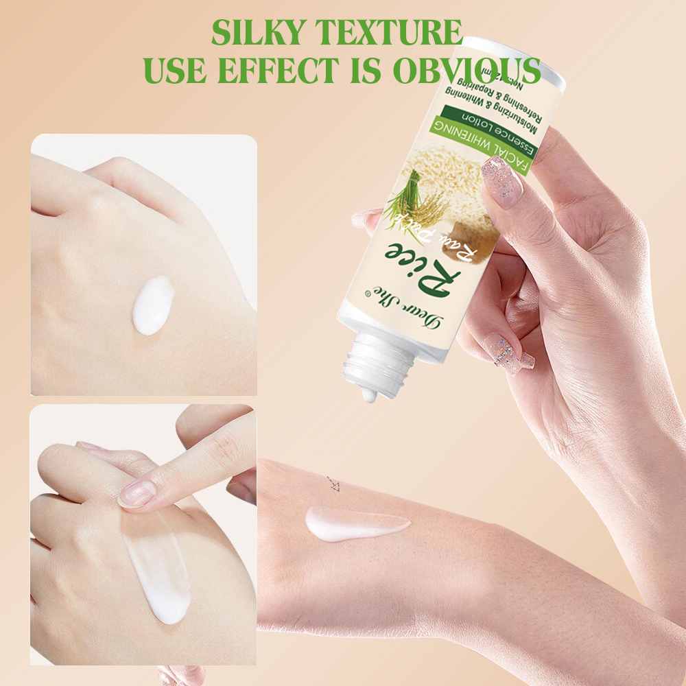 DEAR SHE Rice Skin Care Essence Lotion Repairing, Hydrating, Moisturizing and Firming Massage Essence Factory Direct Sale Application Scenario