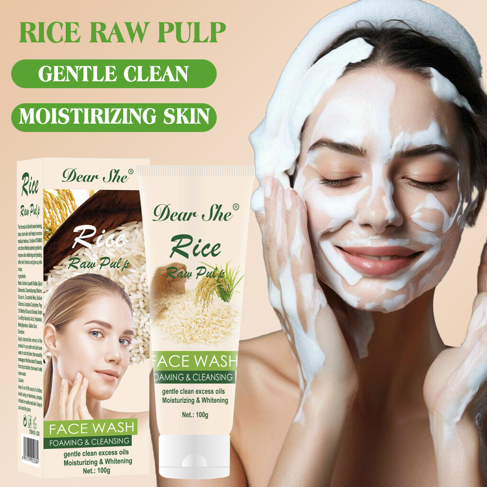 DEAR SHE Rice Skin Care Essence Facial Cleanser Repairs, hydrates, nourishes and cleanses facial skin Factory direct sales