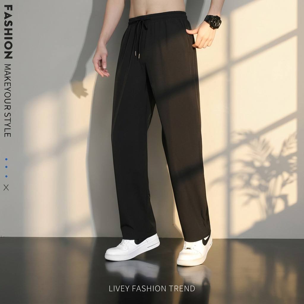 In 2026, the best-selling summer thin wide-leg pants in Europe and America, men's straight-leg loose and breathable nylon drape ice silk pants, and young men's casual sportswear pants Application Scenario