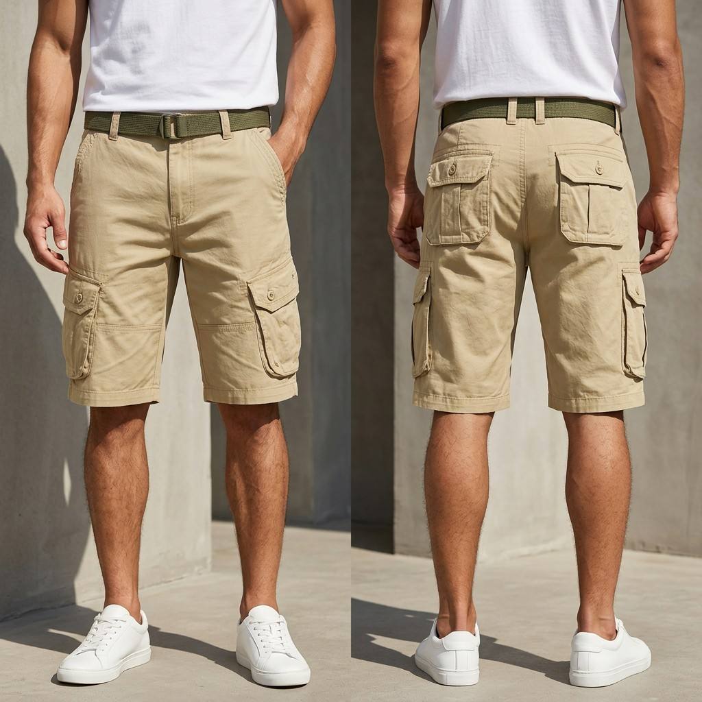 2026 Wholesale best-selling men's French work pants, summer new retro multi-pocket work shorts, cross-border shorts Application Scenario