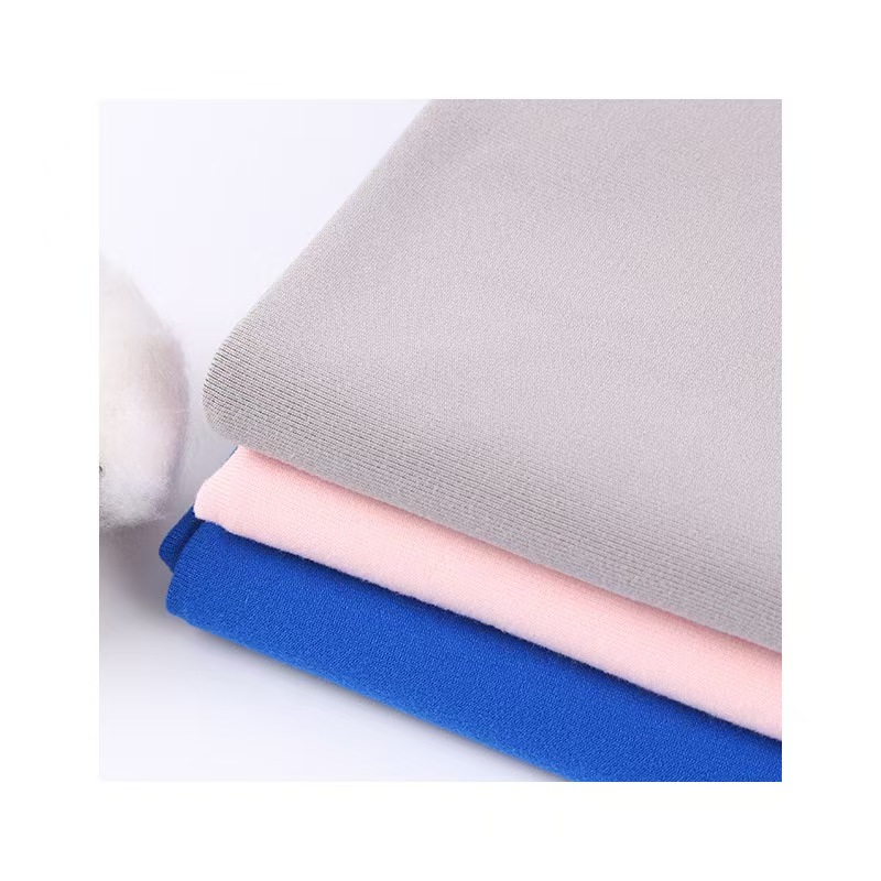 Matte cotton imitation milk silk pull frame, double-sided brushed, smooth, high-elasticity long-sleeved T-shirt, autumn coat, home wear, elastic sweat fabric