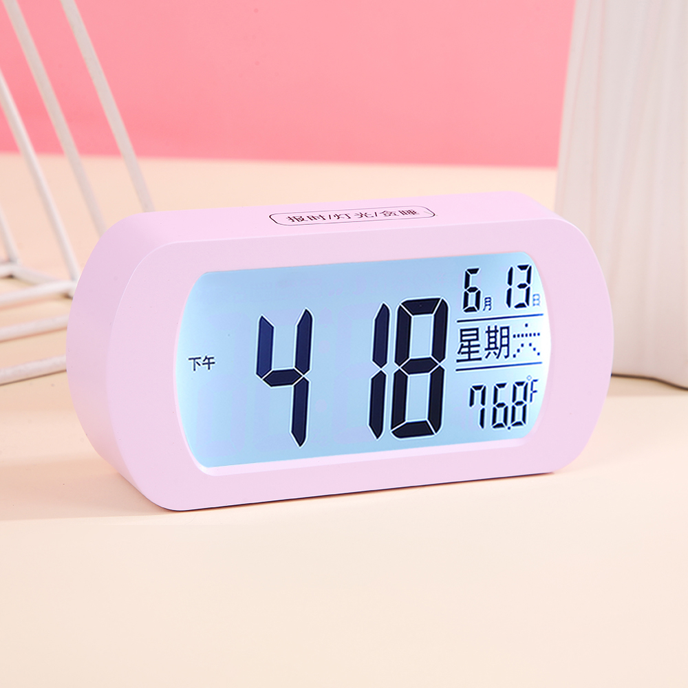 The FUYADA voice time-telling digital alarm clock can be set with three groups of alarms. It features a large screen with night light display, temperature, date, silent mode, high volume to wake up students, children in dormitories and bedrooms. It is a multi-functional small alarm clock Specification image
