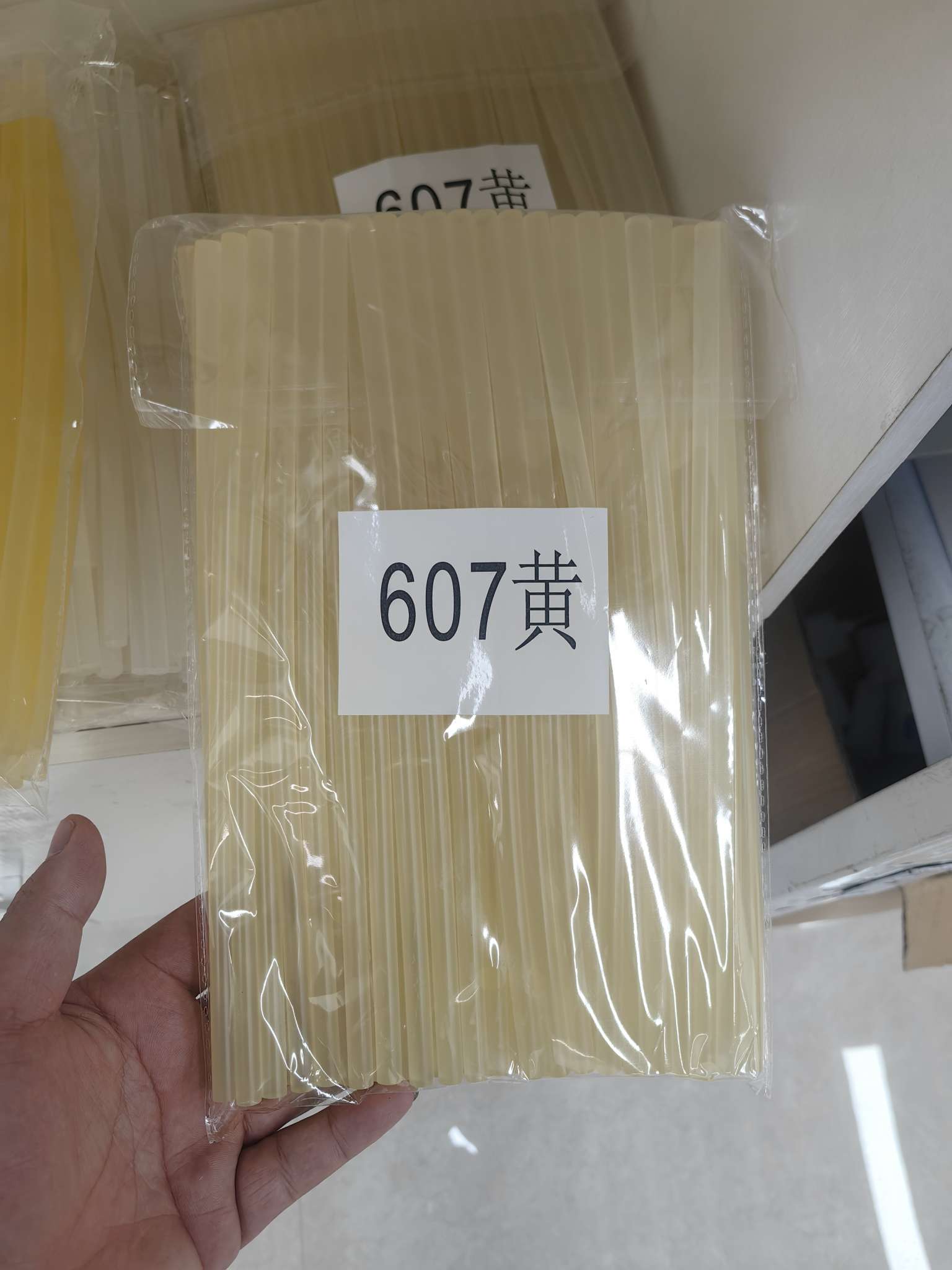 Yellow hot melt adhesive strip, universal EVA material, high-temperature resistant, quick bonding, 12mm wide details Picture
