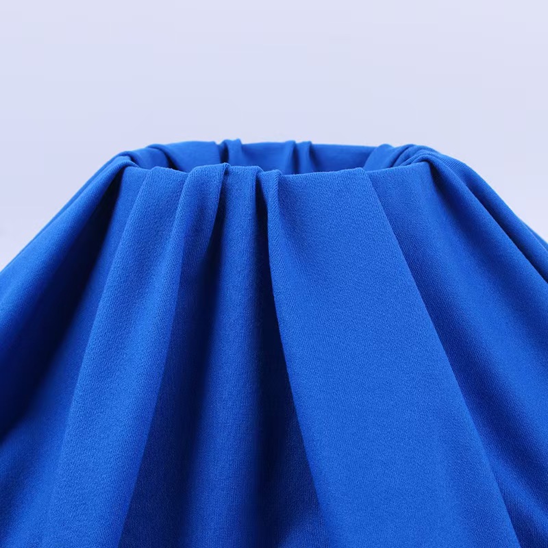 Matte cotton imitation milk silk pull frame, double-sided brushed, smooth, high-elasticity long-sleeved T-shirt, autumn coat, home wear, elastic sweat fabric details Picture