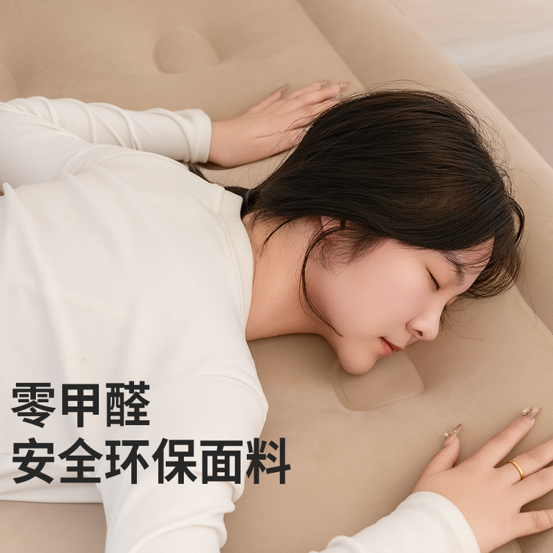 Xanoduji outdoor automatic inflatable mattress 180CM wide tent air cushion bed camping sleeping pad home floor mat, built-in electric pump, one-button inflation and deflation, high load-bearing capacity, strong support, portable camping equipment for the wild Specification image