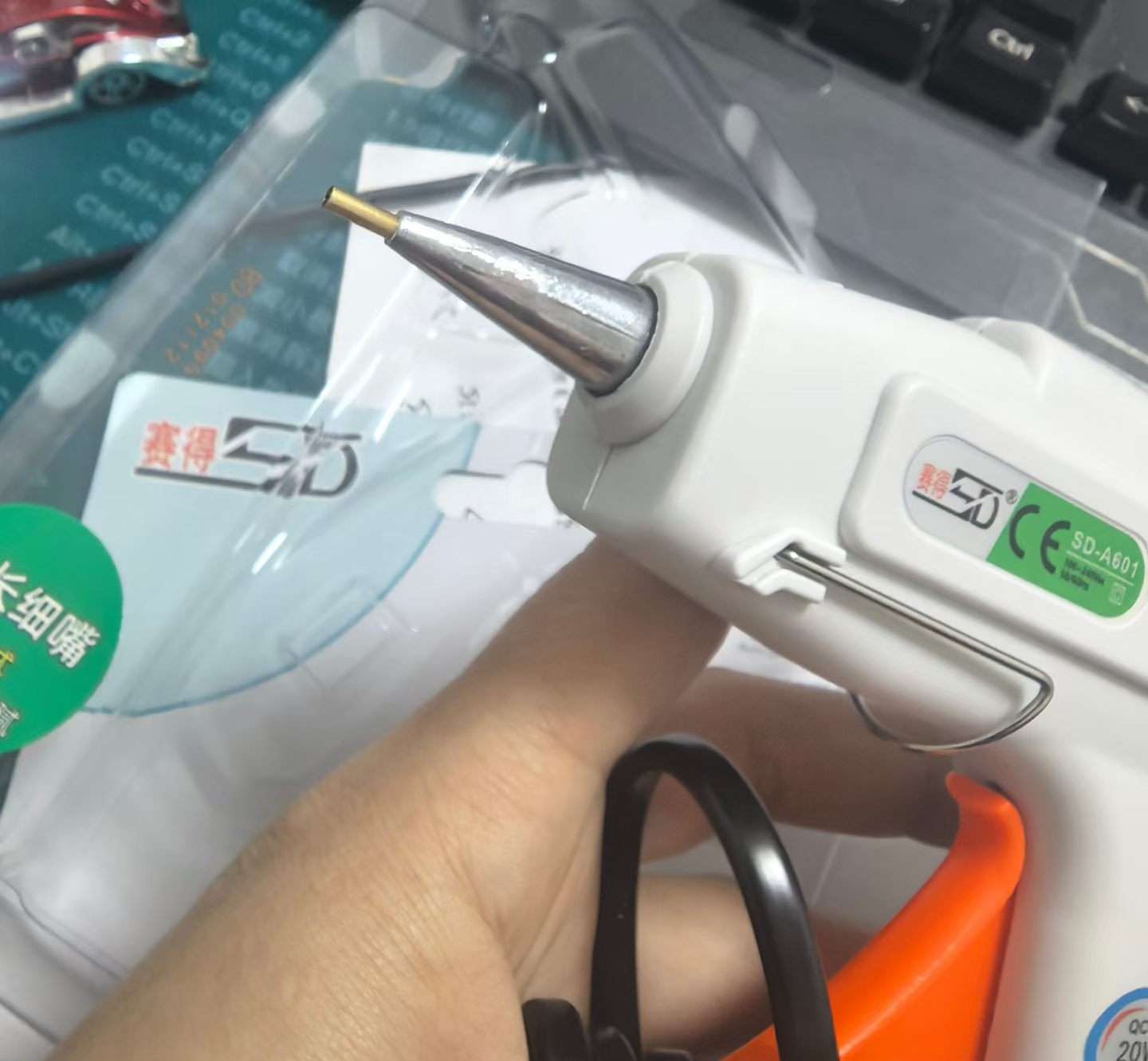白色热熔胶枪 速热恒温手持式工业级胶枪产品图