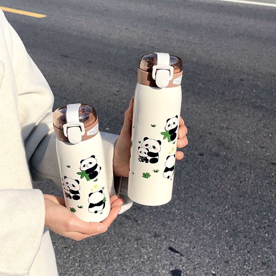 萌熊透明吸管熊猫350ML详情图3