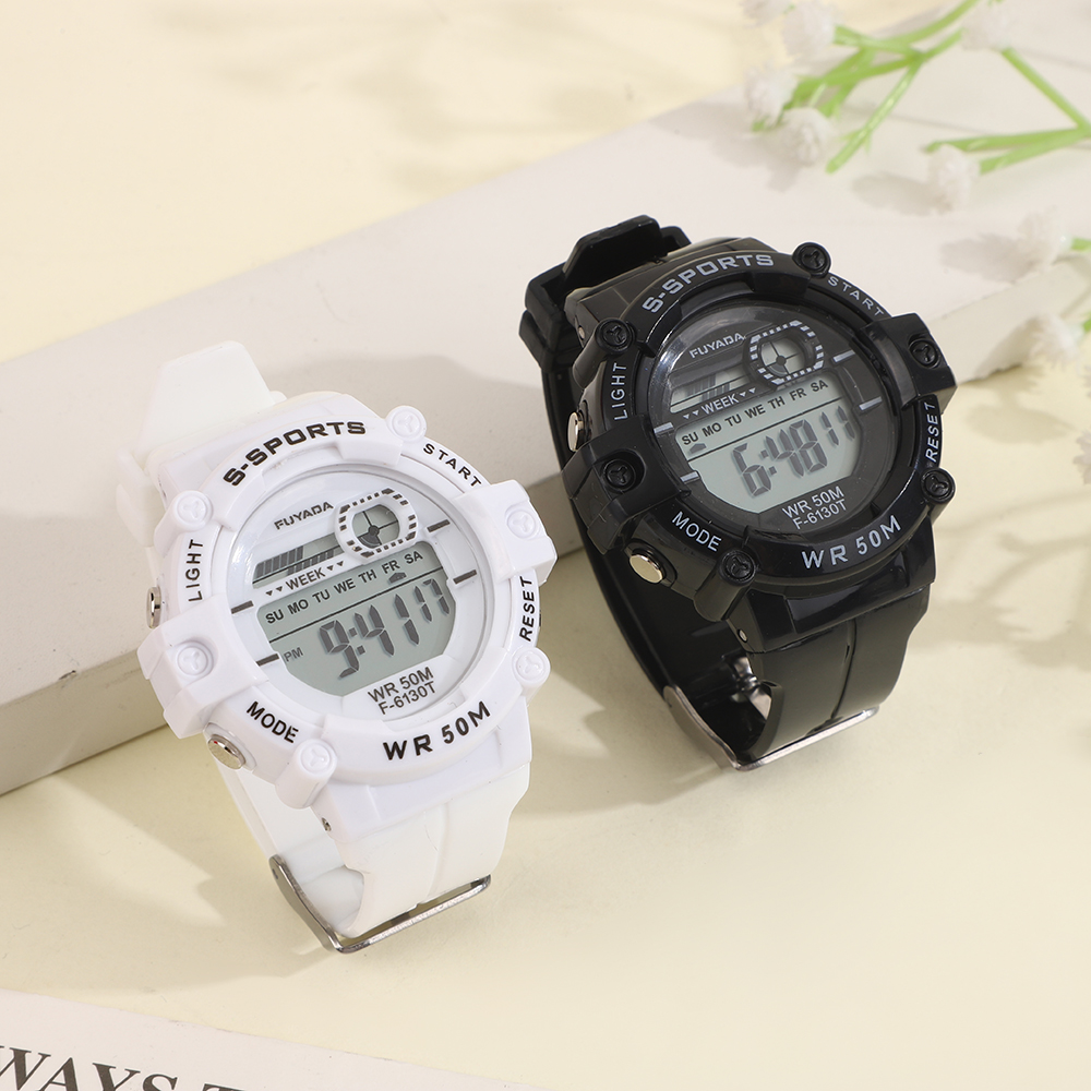 FUYADA's best-selling 50-meter water-resistant electronic watch, multi-functional digital watch, luminous alarm clock, complete timing, suitable for outdoor fitness and swimming, both male and female students. Factory direct delivery, with super high cost performance details Picture
