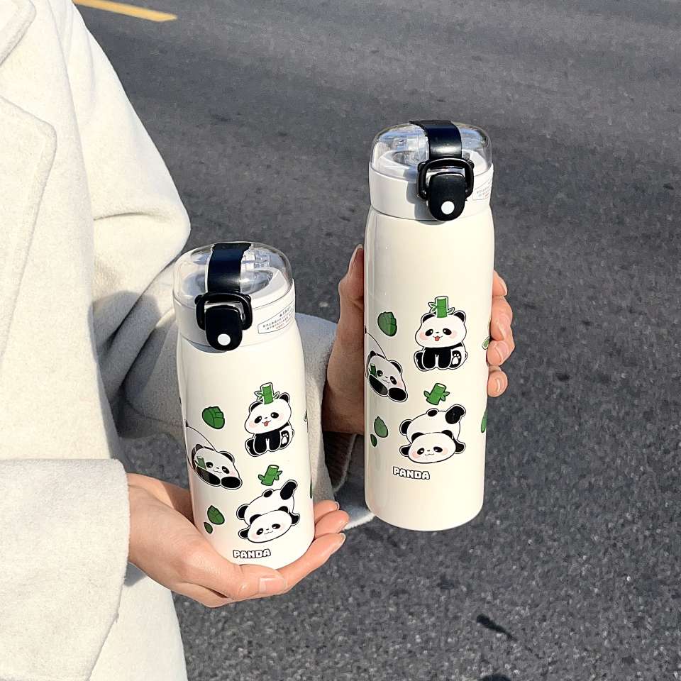 萌熊透明吸管熊猫350ML详情图8