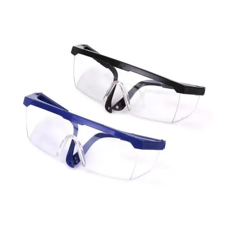 Factory stock anti-fog pc thickened and polished protective glasses, anti-splash, acid and alkali resistant, telescopic leg anti-impact glasses, protective glasses, goggles, telescopic leg windproof glasses, anti-splash and anti-impact labor protection protective glasses, eye protection glasses detail image 2