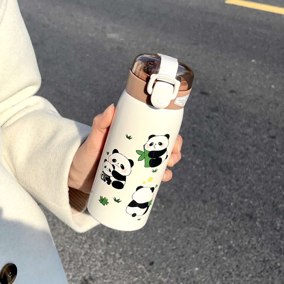 萌熊透明吸管熊猫350ML详情图4