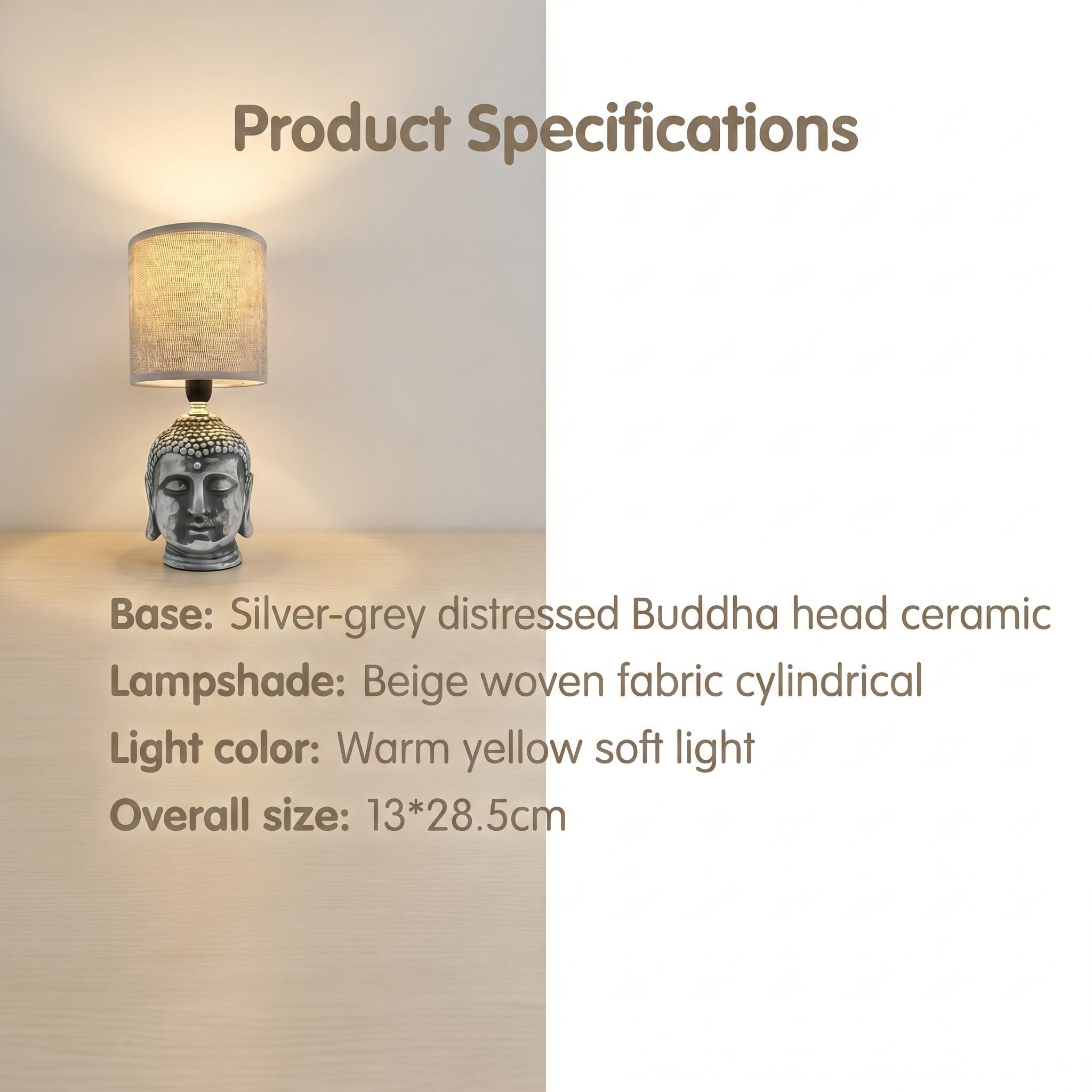 JL Jilian's new Buddha Head Ceramic table lamp Wabi-sabi style series table lamp, with a minimum order of 12 pieces per piece Item Picture