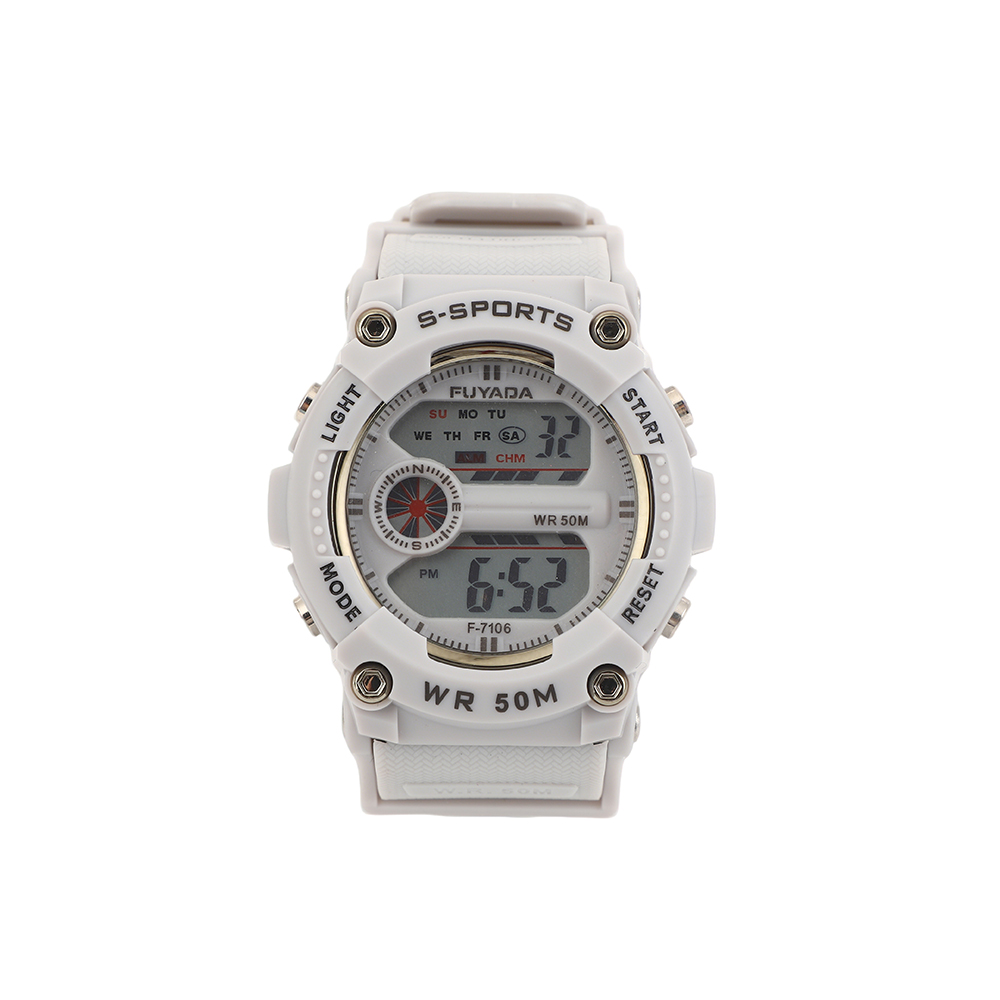 Fuyada 50-meter water-resistant electronic watch, multi-functional luminous alarm clock chronograph, outdoor swimming sports watch for boys and girls, shockproof and wear-resistant, simple digital wristwatch, trendy and versatile electronic watch for teenagers Item Picture