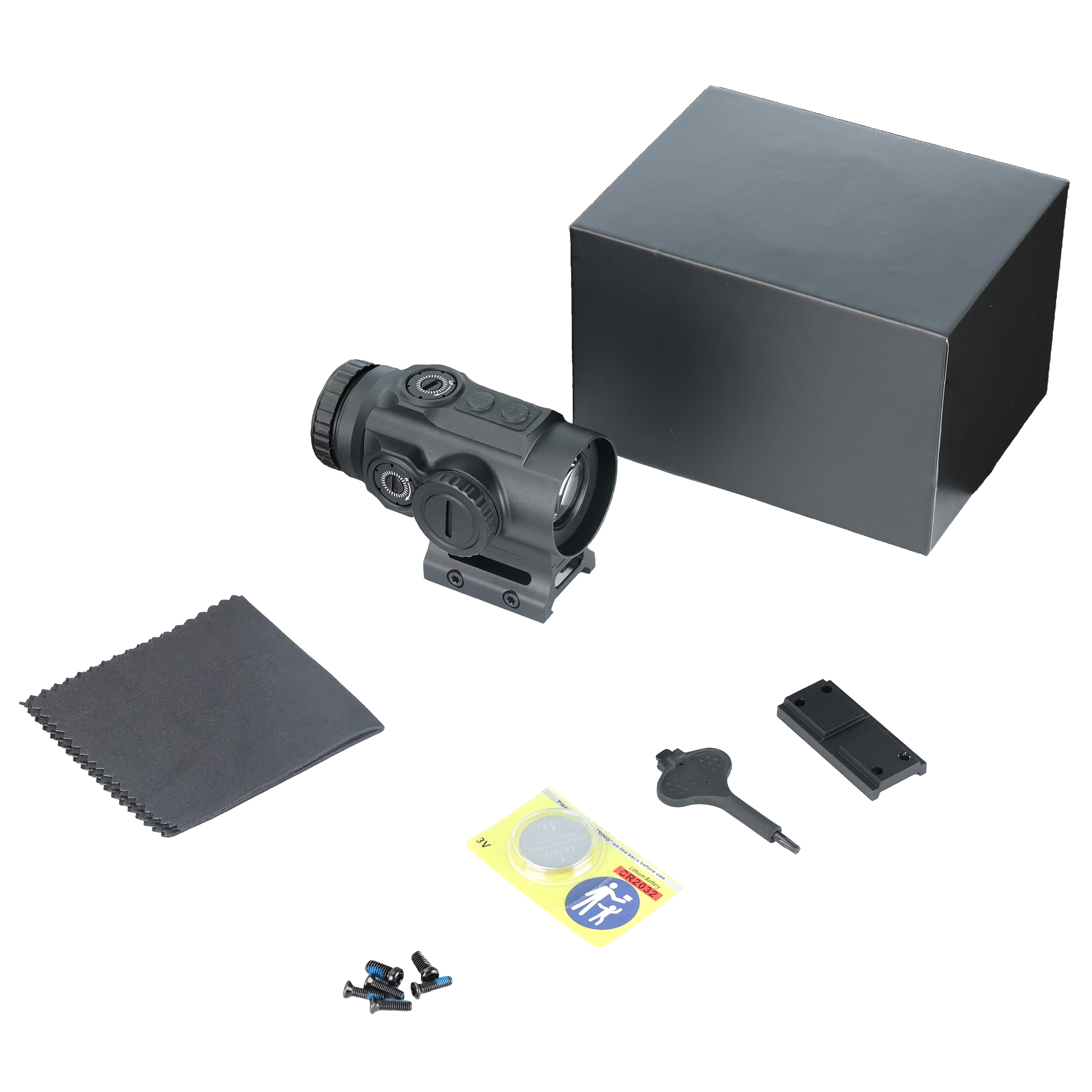 New 4x prism red dot sight, 24mm objective lens, high-transparency multi-layer coated nitrogen-filled, waterproof and shock-resistant holographic magnifying lens Item Picture